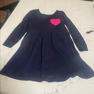 GAP Navy Cotton Dress with Pink Heart